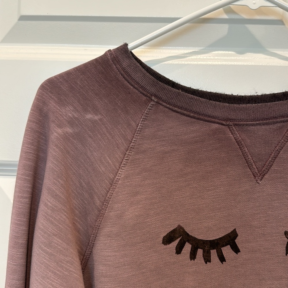 Anthropologie Saturday Sunday Smart Mouth Cropped Sweatshirt Size Small - Picture 4 of 16